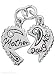 Sterling Silver MOTHER DAUGHTER Two 2 Piece Shareable Split Heart Charm