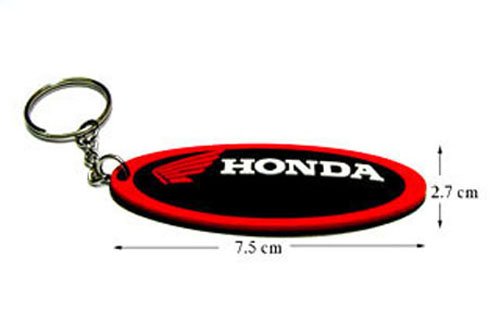 HONDA Oval Racing Rubber Keychain / Keyring #02