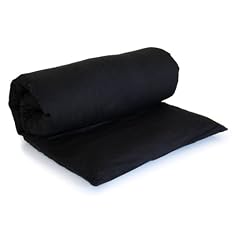 Shiatsu Matte f�r Massage oder Meditation, Futon naturfarben mit Bezug in schwarz, dicke Unterlage f�r Thaimassage