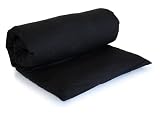 Shiatsu Matte f�r Massage oder Meditation, Futon naturfarben mit Bezug in schwarz, dicke Unterlage f�r Thaimassage