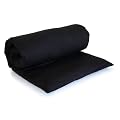 Shiatsu Matte f�r Massage oder Meditation, Futon naturfarben mit Bezug in schwarz, dicke Unterlage f�r Thaimassage