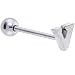 V Initial Steel Barbell Tongue Ring