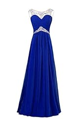 Scoop Neck Beaded  Chiffon/Tulle  Ball Gown Evening Dress/Bridesmaid Dress/Prom Dress/Party Dress/Wedding Dress 