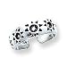 Sterling Silver Antiqued Sun Toe Ring