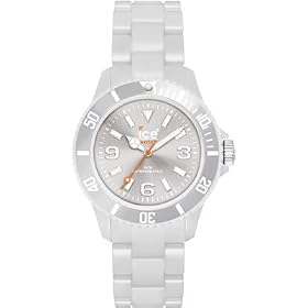 Ice Watch - CS.SR.U.P.10 - Classic Solid - Montre Mixte - Quartz Analogique - Cadran Argent - Bracelet Plastique Argent - Moyen Mod�le