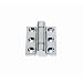 Friction Hinge with Hole, Zinc Alloy, Satin Chrome, 2-9/16" Leaf Height, 1-31/32" Open Width, 13.0 lbs/in Torque per piece (Pack of 1)