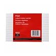 Mead Index Cards, Plain, 3x5, Ruled, 100/PK, White