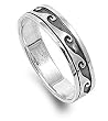 Sterling Silver Plain Rings - Band Width: 6mm - Sizes: 8-14