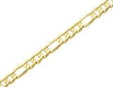 Concave 8.75mm Figaro Necklace 20 Inches in 14K Yellow Gold