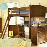 Lea Deer Run - Full Size Loft Bed with Loft Desk Top - 625-984R/625-984R, 625-344