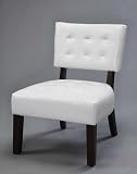 Model Style Accent Chair with White Leather