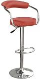 Red & Chrome Swivel Bar Kitchen Breakfast Stools Chair 060