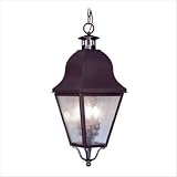 Amwell - 3 Light Large Colonial Outdoor Lighting Hanging Pendant Fixture - Bronze - B2046