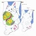 Here Comes Easter Applique House Flag - Double Sided