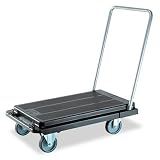 Deflecto CRT550004 Heavy-Duty Platform Cart, 500lb Capacity, 20-9/10w x 32-5/8d x 9h, Black