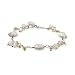 Jewelry : Eve's Addiction Rice Pearl Beaded Sterling Silver Bracelet