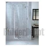 KOHLER K-702011-L-SH Purist Frameless Pivot Shower Door with Crystal Clear glass, Bright Silver