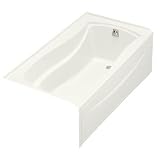 Mariposa Collection 66 Three Wall Alcove Soaking Bath Tub with Left Hand Drain: