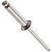 S/S 18-8 Open End Blind Rivet 1/4" Diameter , .875" Length, Drill # F, Grip .501"-.625" (Pack of 100)