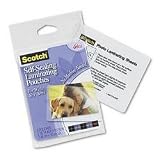 Scotch Self-Sealing Laminating Pouches ,Gloss Finish, 2.5 Inches x 3.5 Inches (PL903G)