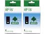 Remanufactured HP C6615A Ink Cartridges Combo 2-Pak: 2 Black