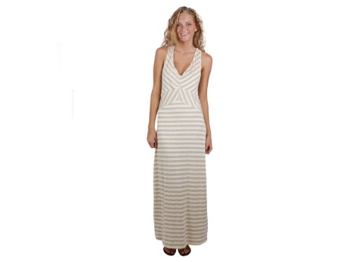 Chris & Carol Stripe Lino/Ivory L Womens Dress
