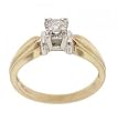 Diamond Solitaire 10K Two-Tone Gold Ring