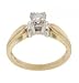 Diamond Solitaire 10K Two-Tone Gold Ring
