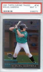 2000 Miguel Cabrera Topps Chrome Traded PSA 9 (RC - Rookie Card)
