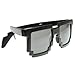 zeroUV - Pixelated 8-Bit Black Sunglasses CPU Gamer Geek Novelty Glasses