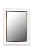 IMAGE OF Wall mirror framed with glossy white finish and contrasting Champagne liner. by Hitchcock-Bufferfield