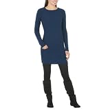 Juniors MS Crewneck Sweater Dress-Officer Blue