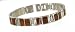Men's Stainless Steel w/ Wood Fiber Bracelet, 8.5