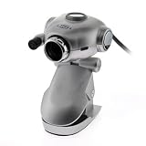 High Quality Silver Webcam Chat with Microphone, Snapshot & Clip for MSN Messenger, AOL Instant Messenger (Aim), Yahoo! Messenger, Skype