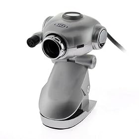 High Quality Silver Webcam Chat with Microphone, Snapshot & Clip for MSN Messenger, AOL Instant Messenger (Aim), Yahoo! Messenger, Skype