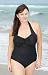 Beach Belle® Black Plus Size Sweetheart Halter Tankini Top - Plus Size Swimwear Plus Size Swimsuits