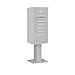Salsbury Industries 3410S-05GRY 4C Pedestal Mounted Horizontal Mailbox, Gray