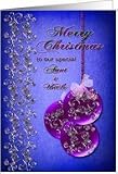 Christmas - Aunt & Uncle -Ornaments - Balls Card
