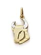 14k Two-Tone Taurus Zodiac Pendant