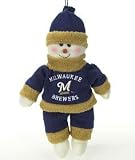 Milwaukee Brewers 10" Snowflake Friends Snowman - MLB Baseball