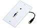 Monoprice 104569 VGA Stereo Audio Wall Plate (Gold Plated, 3.5mm)