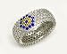 Celebrity Evil Eye Ring with Cz Stones