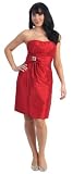Strapless Bow Formal Bridesmaid Short Prom Dress #2735