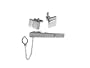 Studded Silver Colored Rectanguler Men's Cuff Link and Tie Clip Set