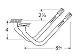Music City Metals 78102 Zinc Plated Steel Venturi Replacement for Select Broil King Gas Grill Models - Set of 2