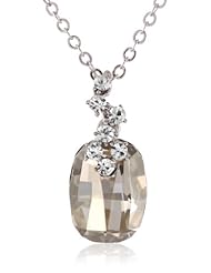 Oroclone "Crystal Luxe" Gold Plated Emerald Cut Swarovski Stone Necklace, 16"