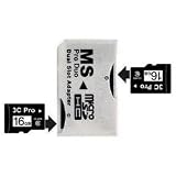 3C Pro 32GB 32G (16GB x 2) microSD microSDHC Card Class 6 with Dual Memory Stick Pro Duo Adapter - 3C16G_TF_C6x2_CR5400ADP