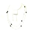 Swarovski Ab Black Clear Crystal Necklace Ear Ring Set