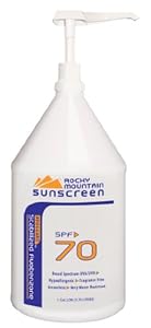 Rocky Mountain Sunscreen Gallon Pump SPF 70 Regular Avoguard Sunscreen, 128 Ounce