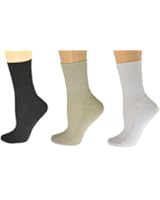 Sierra Socks Health Diabetic Arthritic Cotton Cushioned Sole Women's 3 Pair Pack